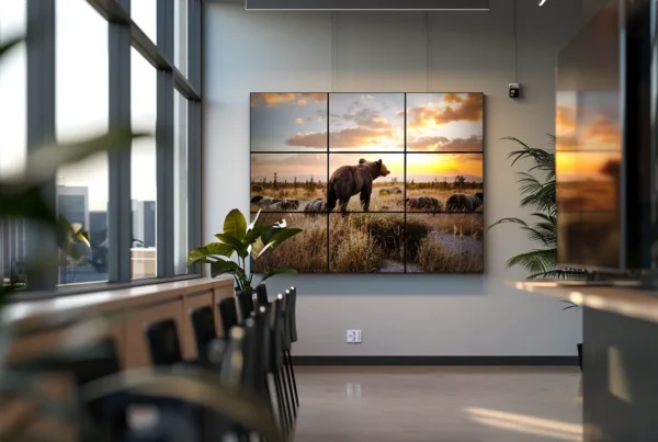 a captivating office wall featuring a sleek, modern calendar displaying vibrant images of bears in dynamic poses, strategically highlighting the months optimized for bear viewing in alaska, surrounded by an elegant, minimalist design.